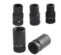 WheatThrive Set di 5 bussole quadrate per rubinetto, attacco da 1,3 cm, per filettatura M16-M24, colore: nero