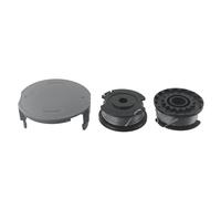 WheatThrive Set di filo per decespugliatore Bosch e copertura per bobina, 4 m x 0,6 mm, corda di ricambio con tappo protettivo, compatibile con Easy Grass Cut serie 23/26/18, materiale ABS