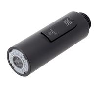 WheatThrive Soffione doccia estraibile, G1/2 ABS, ricambio per rubinetto da cucina con finitura resistente ai graffi, ugello miscelatore per lavello a 2 modalità per bagno, nero