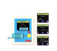 WheatThrive Tester transistor, metro, tester, analizzatore di componenti, LCR-T7 con schermo TFT a colori da 3,5 pollici, rilevamento automatico per resistore a diodi NPN PNP MOSFET, strumento per