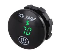 WheatThrive Voltmetro digitale a LED da 12-24 V CC con interruttore tattile per monitoraggio della batteria di camper, barche e roulotte