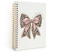 Wheatwin Leopard Coquette Bow Christian Spiral Notebook, quaderno cristiano da donna, diario di preghiera religiosa per donna, It is Well with My Soul Scritture, quaderni con copertina rigida, 5,5 x
