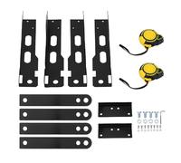 Wheel Alignment Tool Kit | Black Iron Toe Plate for Trucks/SUVs/Cars | 2 Tape Measures, 14mm & 16mm Nut Fit | DIY Calibration Without Detaching Brakes