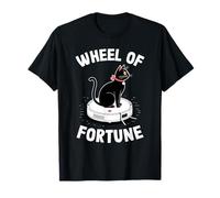 Wheel of Fortune Cat On Robot Aspirapolvere Cat Maglietta