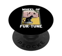 Wheel Of Fur-Tune Cat On Robot Aspirapolvere Cat PopSockets PopGrip Adesivo