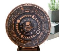 Wheel of the Year Board | di astrologica di bordo di legno rotondo con base, vacanze pagane per ornamenti celesti per caffè, sale di meditazione, case