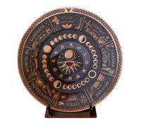 Wheel Of The Year Decor - Cartello in legno con incisione in lingua inglese con supporto, decorazione per feste celesti per bar, negozi, case, uffici, sale yoga, sale meditazione
