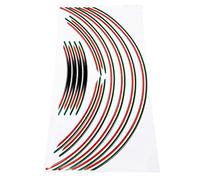 Wheel Rim Stripes per Cerchi Moto, Kit Componibile, Tricolore Italia Paralllelo