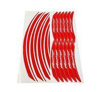 Wheel Rim Stripes Rifrangenti per Cerchi Moto, Kit componibile, Racing Rosso