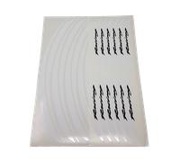 Wheel Rim Strisce Adesive per Cerchi Moto Kit Componibile Bianco Racing