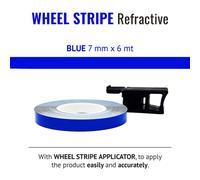 Wheel Stripes Rifrangente Con Applicatore 4r, Colore Blu