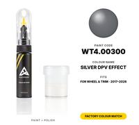 Wheel & Trim WT4.00300 Silver DPV Effect Colore Abbinato Vernice Ritocco Set