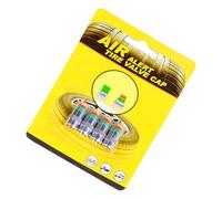 Wheel Valve Covers - Pressure Sensor Caps for Driving | Brass Core with Clear Display, 4 Pack Tire Gauge Caps, Quick Fit Design, Maintenance Aid for Long Distance Travel