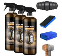 Wheelblaze Wheel Cleaner, Convertitore di ruggine versatile e potente, Pulitore per pneumatici, Lucidatura e rigenerazione rapida, Trasforma i cerchi sporchi in una lucentezza istantanea (3 Pezzo)