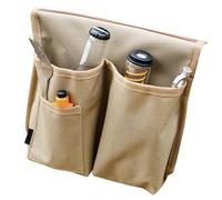 Wheelchair Armrest Storage Bag, Camping Chair Organizer Pouch, 13.39x10.04 Inches, Side Pocket Design, Easy Clip Straps for Garden Seating and Mobility Use, Multicolor