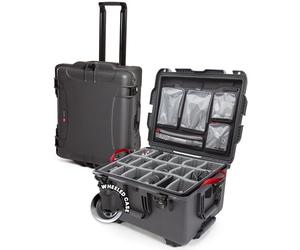 Wheeled Series 960 NK-7 Custodia rigida impermeabile in resina con divisori imbottiti e organizer per coperchio, grafite