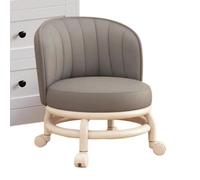 Wheeled Stool - Modern Aesthetic Mini Swivel Seat, Cushioned Back Support, | Compact Armless Design, Low Profile Swivel Chair | Wheeled Utility Seat, Ergonomic Back Support, Craft Pedicure Cleaning