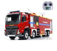 wheelfun 1/14 8X4 Telecomando Camion dei Pompieri RC Antincendio Veicoli Modello Luci Suoni per Adulto Hobby