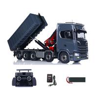 wheelfun 1/14 RC Idraulico Full Dump Truck Gru 770S Metallo 10x10 Telecomando Roll on Off Tipper 3Speed RTR Modello Auto XE Radio Hobby Grade Modello per Adulto Hobby Grade Model