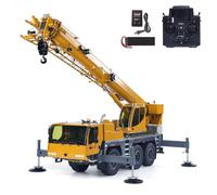 WHEELFUN 1/14 tutto il camion mobile idraulico telecomandato D1050 della gru del terreno pronto a funzionare il sistema leggero del suono di Flysky PL18EV