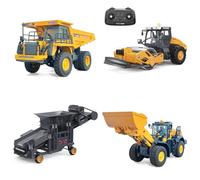 wheelfun 1/50 Telecomando Elettrico Vibratore Sabbia Setaccio Macchina 180 RC Dump Truck Loader Modello Luci Suoni Mezzo Metallo Mini Regalo Hobby Grade Modello per Età 14+