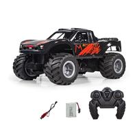 wheelfun 2.4Ghz RC Anfibio Off Road Vehicle Q156 1/16 Telecomando Quattro Ruote Trazione 360 Rotazione Impermeabile Stunt Car RTR Batteria Hobby Grade Modello per Adult Hobby (arancione)