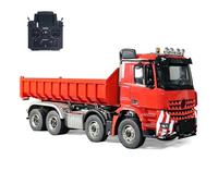 wheelfun 8X8 1/14 Telecomando Idraulico Roll On Off Dumper 5 Valvole RC Full Tipper Sistema di trasmissione a 3 velocità Luce Suono Nessuna Batteria Hobby Grade Modello per Età 14+