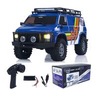 wheelfun CR18P 1810503 Hobby Plus 1/18 4X4 RC Rock Crawler Telecomando Elettrico Fuoristrada Veicolo RockVan Light System Ammortizzatore Hobby Grade Modello per adulti (blu)