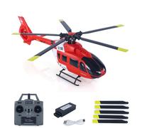 wheelfun Elicottero radiocomandato 1/30 RC Era 6Ch C190 doppio motore brushless modello Rtf H145 Aileronless rotore di coda canalizzato modello Hobby Grade (rosso e bianco)