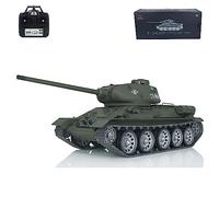 wheelfun Heng Long Infrared Combat RC Tank 1/16 7.0 Soviet T34-85 Tank 3909 Modello Torretta Rotante a 360 ° Ruote in metallo Barrel Recoil BB Tiro Airsoft Tank Che Spara