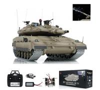 wheelfun Heng Long RC Serbatoi 1/16 IDF Merkava Mk Iv Open Fire Smoking 360 ° Torretta Rotativa per Hobby BB Tiro Airsoft Tank Che Spara