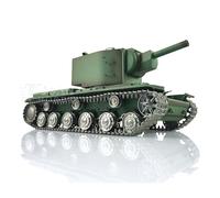 wheelfun Henglong 1/16 7.0 Personalizzato Sovietico KV-2 Gigante FPV RTR RC Tank3949 Metal Tracks per Hobby BB Tiro Airsoft Tank Che Spara
