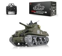 wheelfun Henglong 1/16 Personalizzato 7.0 M4A3 Sherman RC Tank 3898 360 ° FPV Barrel Recoil per Hobby BB Tiro Airsoft Tank Che Spara
