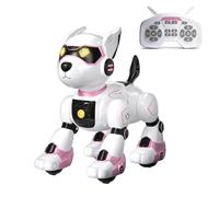 wheelfun JJRC Interattivo RC Robot Cane R27 con Comandi Vocali Telecomando Sensore di Gesto Funzione Touch Azioni multiple Musica Danza