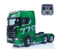 wheelfun KABOLITE 1/14 6 * 6 Romote Control Trattore Camion SC 770S 2 Velocità Cambio Asse Serrature Elettrico Tergicristallo Apribile Porta RTR Modello per Età 14+ (Verde)