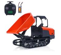 wheelfun LESU 1/14 - Carrello idraulico RC a catena con sistema di luci e | Struttura in metallo, con telecomando FlySky e batteria, riproduzione realistica delle funzioni