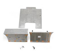wheelfun LESU RC Metallo Gonna Laterale Piastra Luce Toolbox 1/14 FAI DA TE per Tamiya Trattore Camion Adulto Hobby