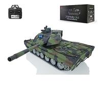 wheelfun RC Tank 1/16 7.0 Leopard2A6, Metal Tracks, 360Turret, BB Shooting, Combattimento a infrarossi, Fumo, Adulti, Maschio, RC Tank