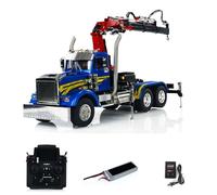 Wheelfun RC Trattore Camion 6x6 Metallo Telaio RTR 56344 per Tamiya 1/14 Sound Light Adult Hobby