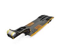 wheelfun Rimorchio a collo d'oca a 2 assi in metallo a base bassa, larghezza 27,6 cm, per trattore radiocomandato Tamiya da 1/14 fai da te, escavatore radiocomandato, modello per bambini dai 14 anni