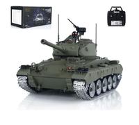 wheelfun Tongde M24 Chaffee 1/16 RC Light Tank Infrarot Combating System Upgraded Wheels Smoke Unit Lighe Sound Hooby Grade Tank Model BB Shooting Airsoft Tank That Shoot