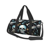 Wheels Abandoned in The Desert - Borsone da viaggio rotondo, grande capacità, resistente, per vacanze, palestra, brevi viaggi, Pirata, Taglia unica