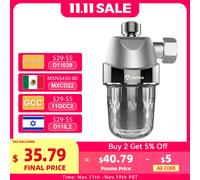 WHEELTON FOF Prefiltro per inibizione in scala Filtro per addolcitore d'acqua Anti calcare e acqua dura per filtro doccia scaldabagno