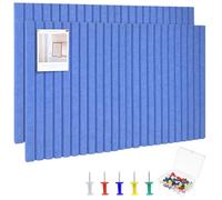 Whemyreat 60 x 40 cm Lavagna in feltro autoadesiva, grande lavagna in sughero, espositore per foto, bacheca, decorazione da parete con 30 puntine per pareti in ufficio, sala