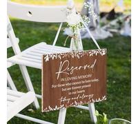 Whemyreat Cartello commemorativo rustico per matrimonio, con nastro, decorazione commemorativa per matrimonio, cartello commemorativo per matrimonio con scritta "Loving Memory of Loving Memory of Love