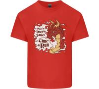 When A Dragon Sorrisi Fantasia RPG T-Shirt Ragazzi Ragazze