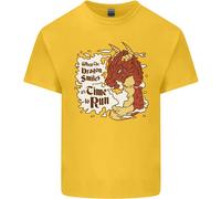 When A Dragon Sorrisi Fantasia RPG T-Shirt Ragazzi Ragazze