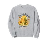 When all Else Fails God Doesn't Psalm 73:26 Sunflower Cactus Felpa