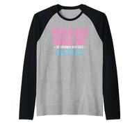 When God Made Me Battuta Umorismo Cristiano Maglia con Maniche Raglan