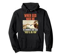 When God Made Me - Funny Creation of Adam Gaming Felpa con Cappuccio